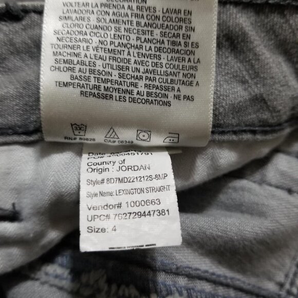 Jones New York Jean 4 Grey Straight Denim Mid New Casual Lexington - Picture 8 of 10